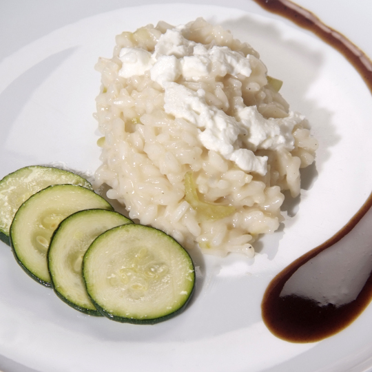 Risotto mit Lakritzsauce