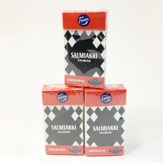 3 x Salmiakki, 40g-Schachtel (MHD)