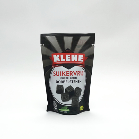 Klene Dobbelstenen sugarfree, 110g-bag