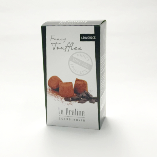 La Praline Schoko-Lakritz-Tr&uuml;ffel, 100g-Schachtel