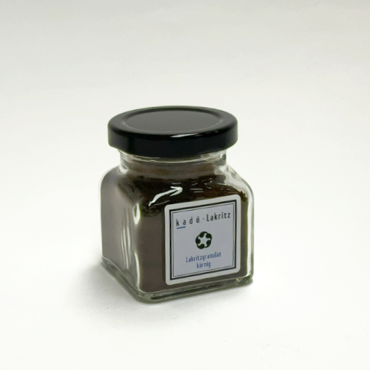 Lakritzgranulat, 80g-Glas