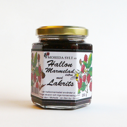 Marmelade mit Himbeer & Lakritz, 200g-Glas