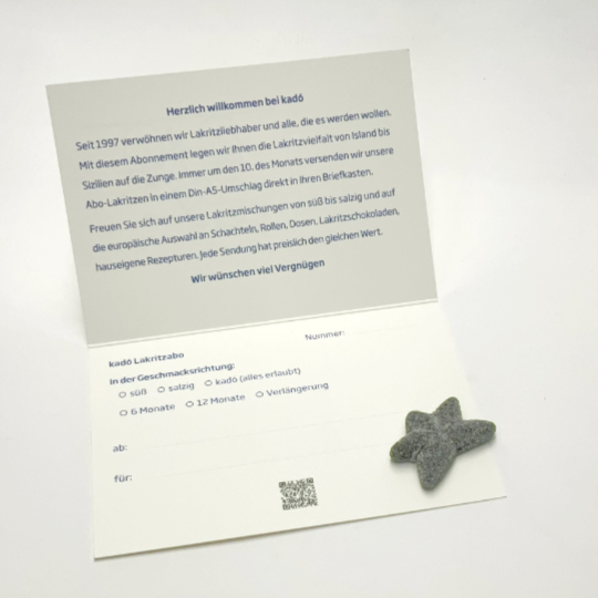 Salty Liquorice subscription for 6 months